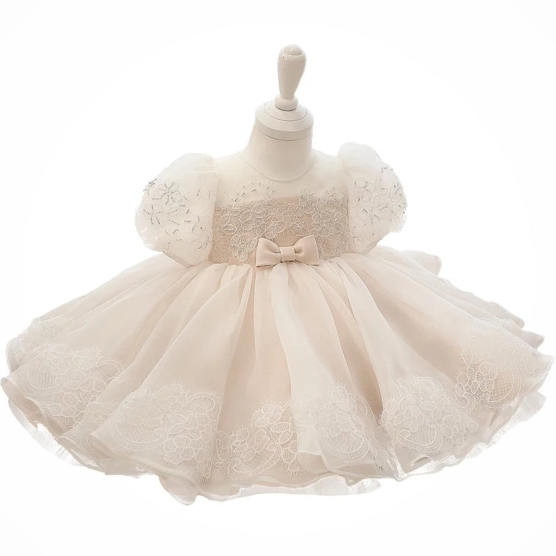 Dreamy Baby Girl Puff Sleeve Princess Dress