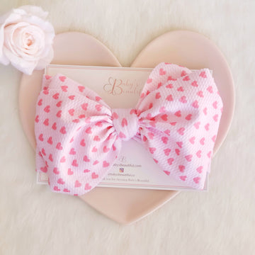 Oversized Sweet Heart Knotted Bow Headwrap