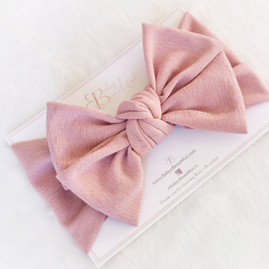 *NEW Style* Perfect Stretch Headwrap Knot Bow ~ Rose