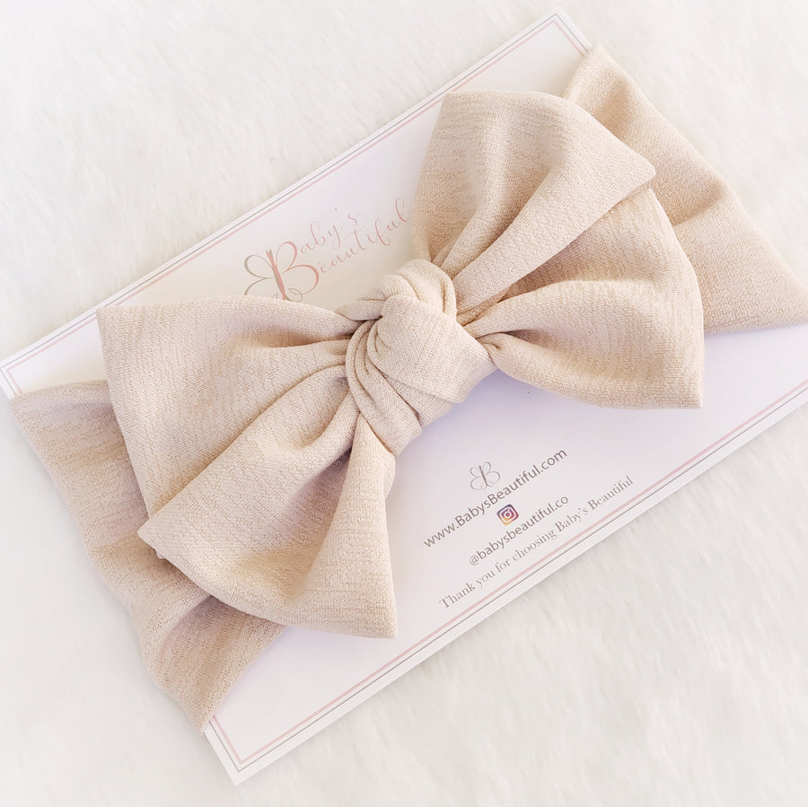 *NEW Style* Perfect Stretch Headwrap Knot Bow ~ Linen
