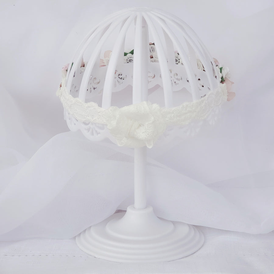 Beautiful Blossoming Baby Halo - with Silk, Mulberry & Pearl