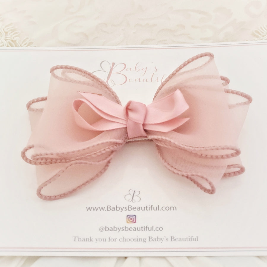 Luxurious Multi-Layered Bow Clip - Two Pretty Shades