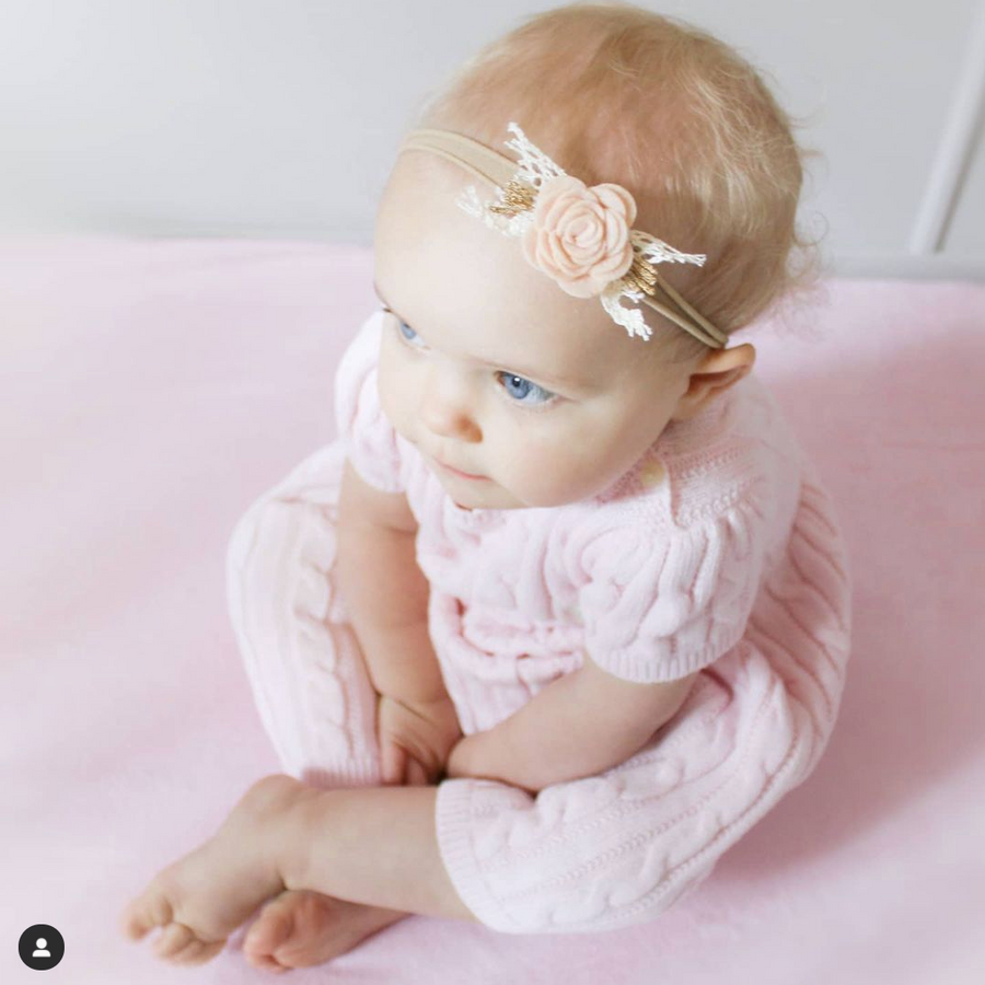 Beautiful Sweet Baby Felt Rose Headband