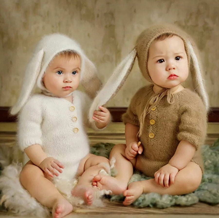 Ultra Soft Knitted Bunny Photography Outfit ~ 3-6 Months