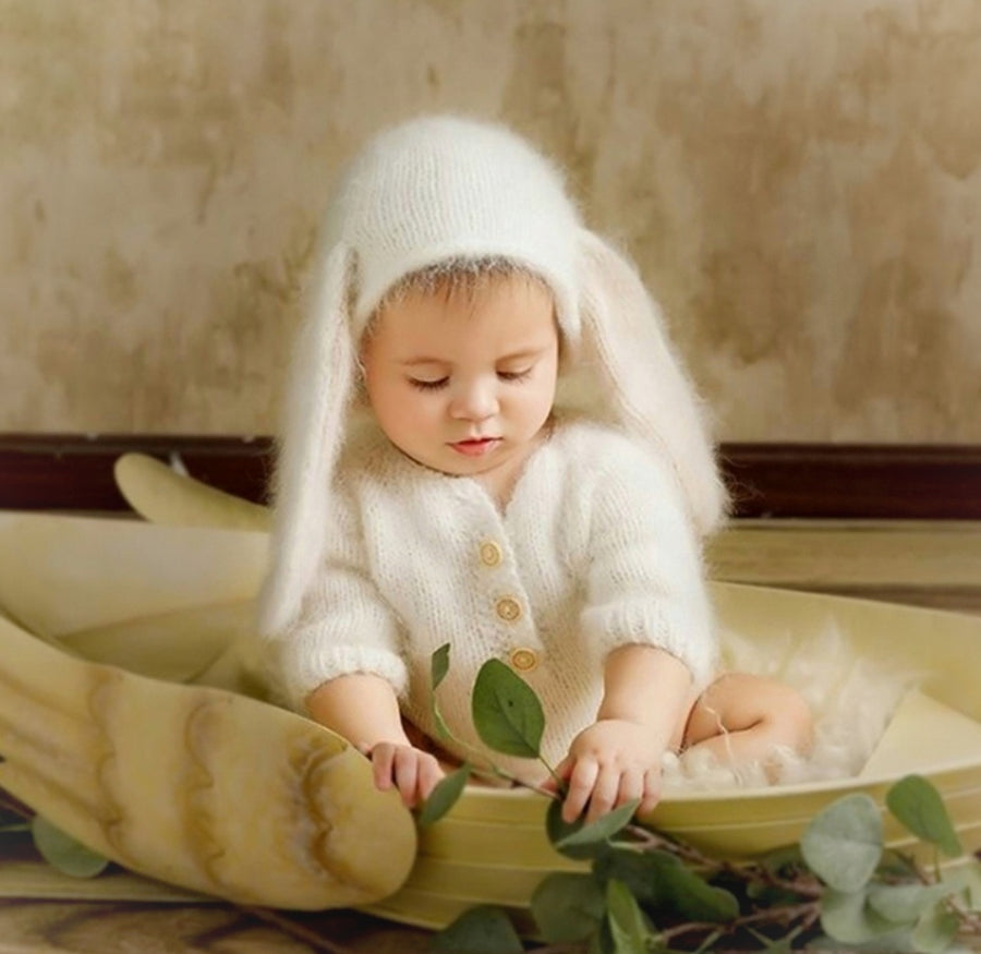 Ultra Soft Knitted Bunny Photography Outfit ~ 3-6 Months