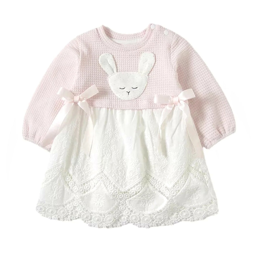 Luxuriously Sweet Bunny Lace Sweater Dress